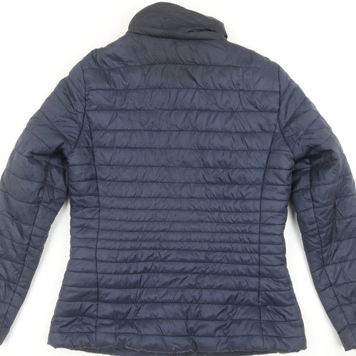 F&F Women's Navy Quilted Puffer Jacket UK 12 Lightweight Casual