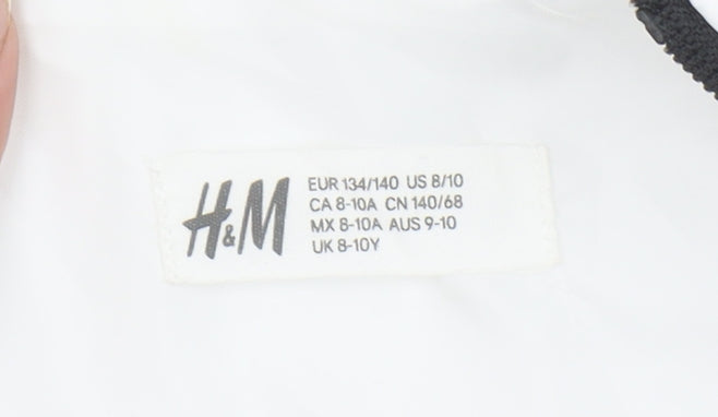 H&M Boys PlayStation Black White Hooded Windbreaker Jacket 8-10 Years