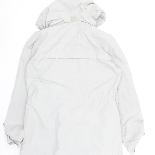Marks and Spencer Women's Grey Hooded Parka Jacket Size 8