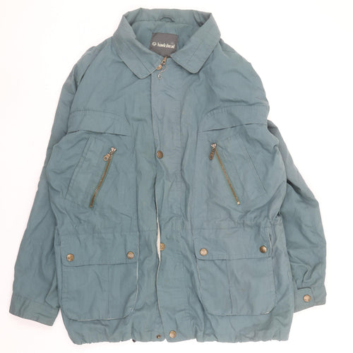 Hawkshead Men’s Green Parka Jacket M Mid-Length Lined Outdoor Zip Pockets