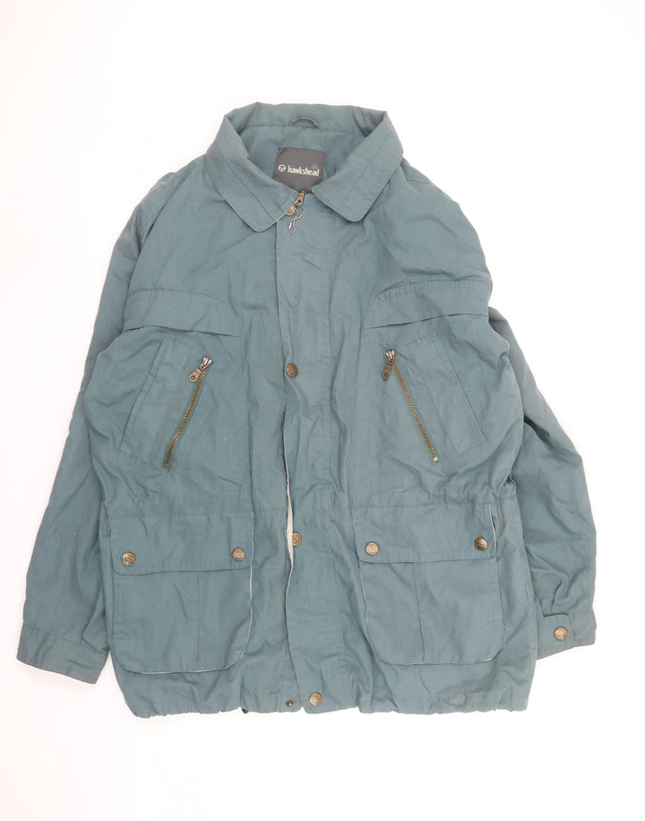 Hawkshead Men’s Green Parka Jacket M Mid-Length Lined Outdoor Zip Pockets