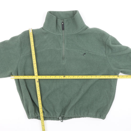 Energetics Women's Green Fleece 1/2 Zip Pullover Sweatshirt M