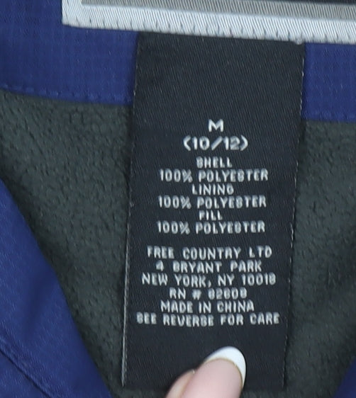 Free Country Boys Blue Waterproof Hooded Ski Jacket Size 10 Years