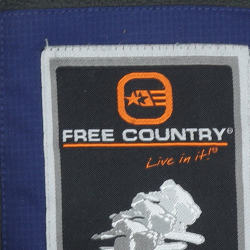 Free Country Boys Blue Waterproof Hooded Ski Jacket Size 10 Years