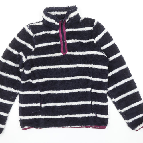 Mountain Warehouse Womens Navy Stripe Fleece Pullover UK 12