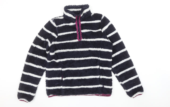 Mountain Warehouse Womens Navy Stripe Fleece Pullover UK 12