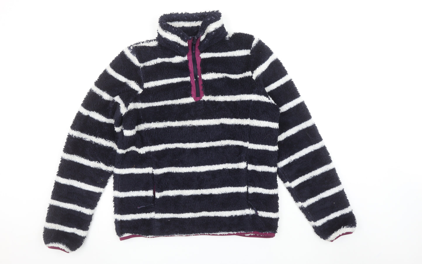 Mountain Warehouse Womens Navy Stripe Fleece Pullover UK 12