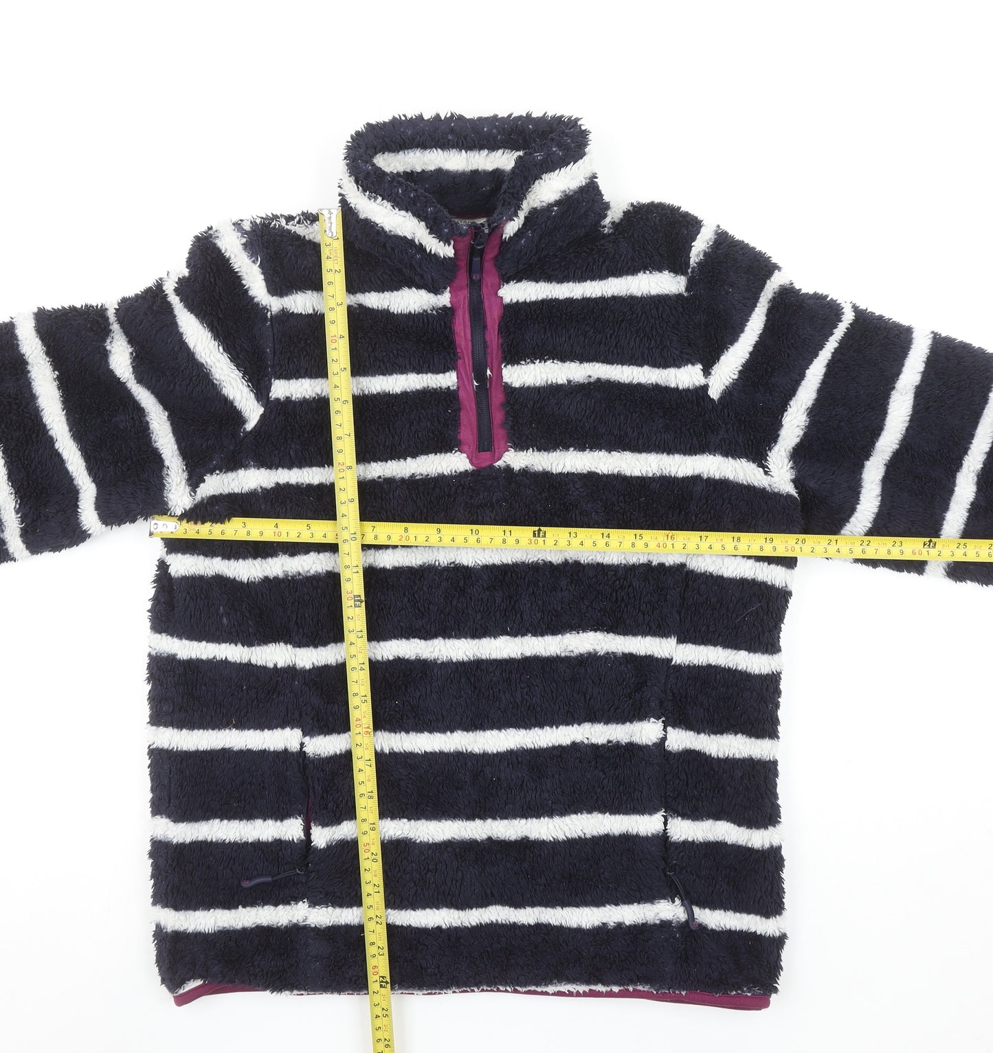 Mountain Warehouse Womens Navy Stripe Fleece Pullover UK 12