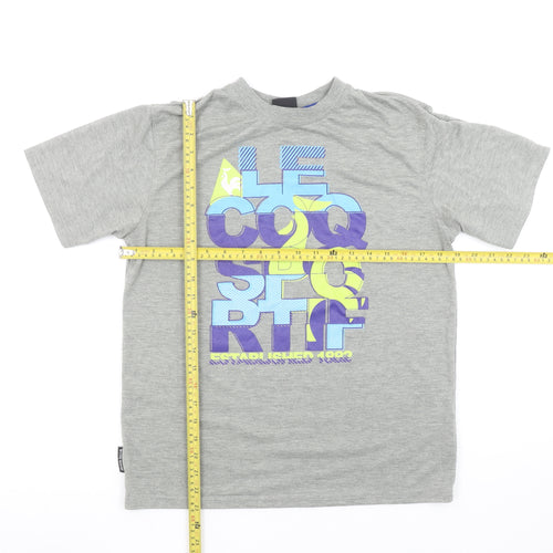 Le Coq Sportif Boys Grey XL Graphic Logo Sports T-Shirt