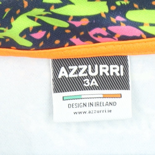 Azzurri Boys Blue Multicoloured 1/4 Zip Pullover Sweatshirt 3A Polyester