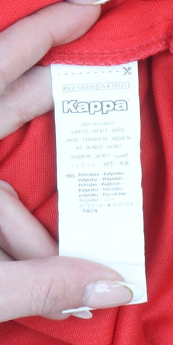 Kappa Boys Red Full Zip Hoodie 8 Years SCFC Sports Hooded Top