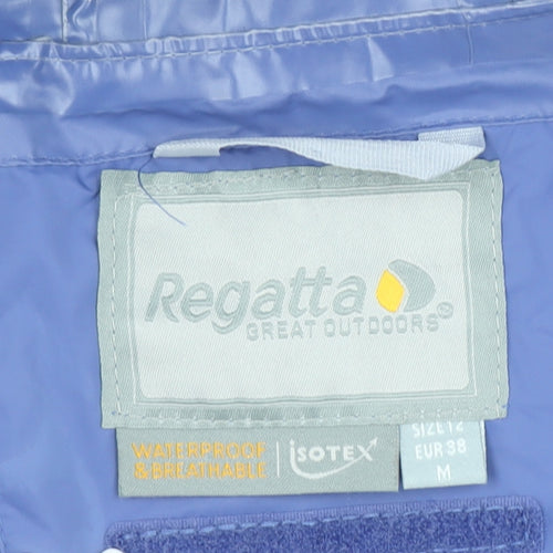 Regatta Women's Blue Waterproof Hooded Rain Jacket Size 12