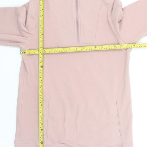Next Women Pink Fleece 1/2 Zip Pullover Sweatshirt XS