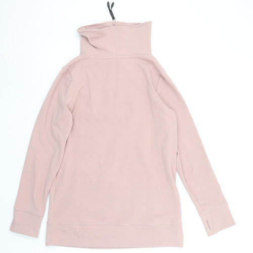 Next Women Pink Fleece 1/2 Zip Pullover Sweatshirt XS