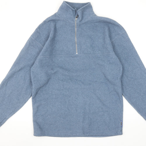 Zantos Men's Blue Fleece 1/2 Zip Pullover Sweatshirt Size S