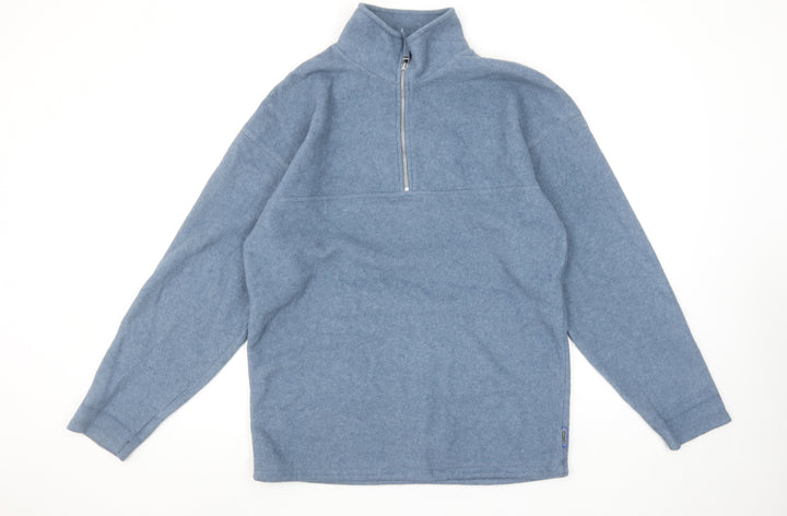 Zantos Men's Blue Fleece 1/2 Zip Pullover Sweatshirt Size S