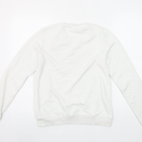 Tommy Hilfiger Women’s White Crew Neck Sweatshirt Size S Cotton Blend