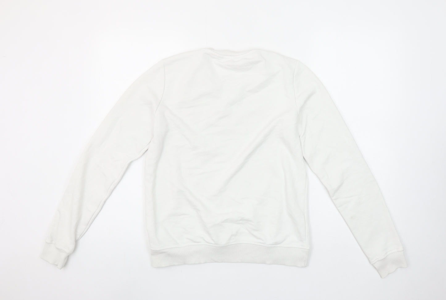Tommy Hilfiger Women’s White Crew Neck Sweatshirt Size S Cotton Blend