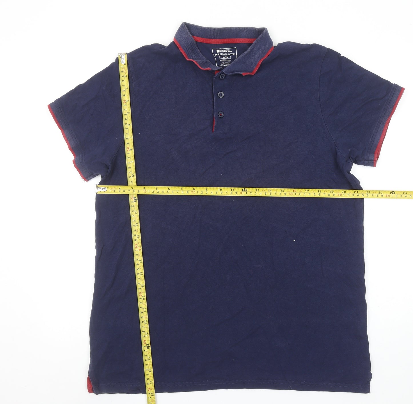 Mountain Warehouse Men's Blue XL Organic Cotton Polo Shirt