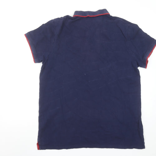 Mountain Warehouse Men's Blue XL Organic Cotton Polo Shirt