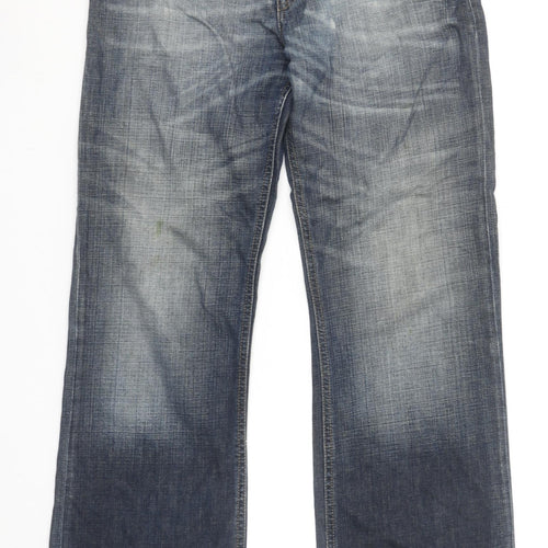 Next Men’s Blue Straight Leg Denim Jeans Size 32L Regular Fit