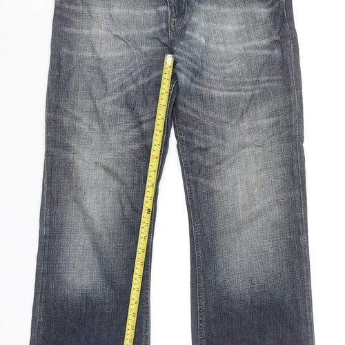 Next Men’s Blue Straight Leg Denim Jeans Size 32L Regular Fit