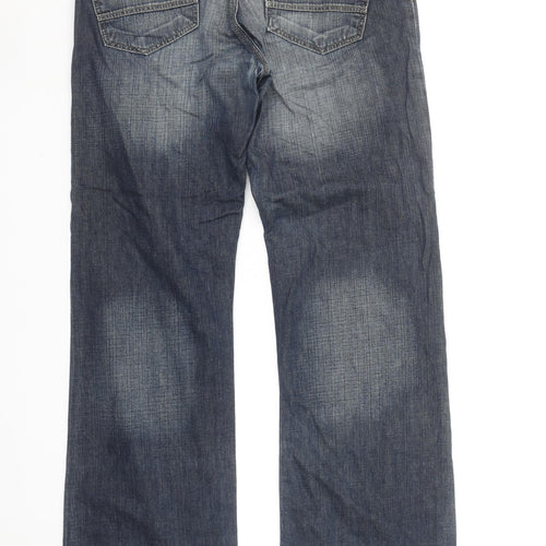 Next Men’s Blue Straight Leg Denim Jeans Size 32L Regular Fit
