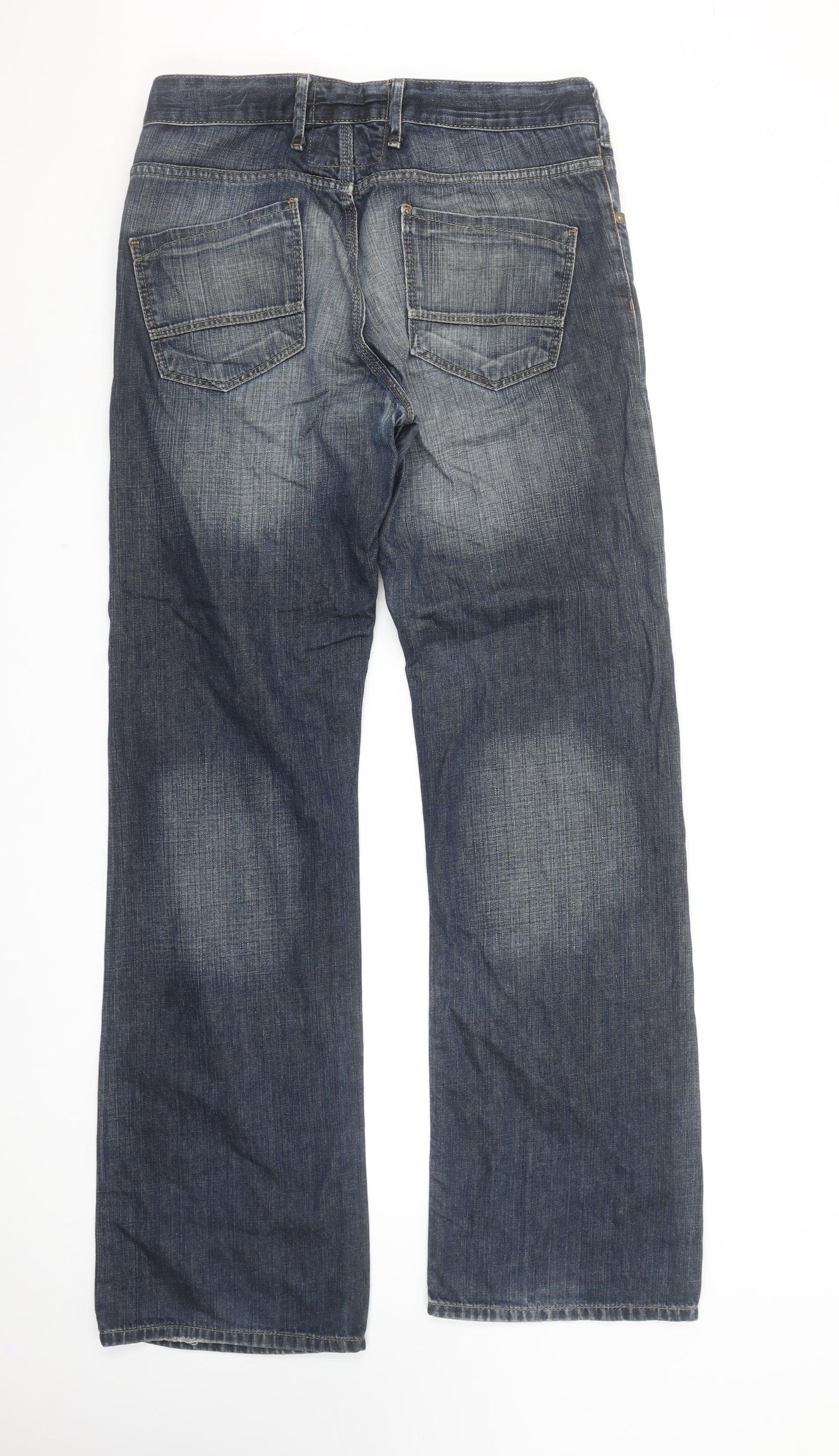 Next Men’s Blue Straight Leg Denim Jeans Size 32L Regular Fit