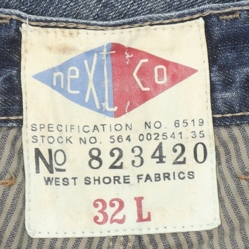 Next Men’s Blue Straight Leg Denim Jeans Size 32L Regular Fit