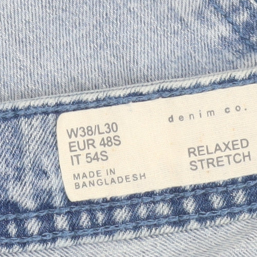 Denim Co. Men's Blue Relaxed Straight Fit Jeans W38 L30
