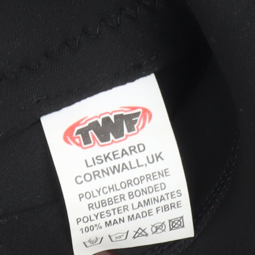 TWF Boys Black Blue Short Sleeve Wetsuit 15 Years Surfing Swimwear