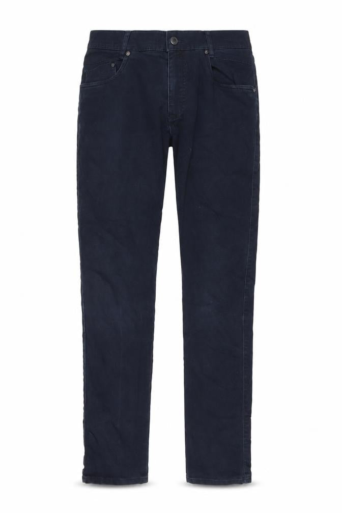 Front view of Bugatti women’s blue chino trousers, size UK 20, regular fit stretch cotton