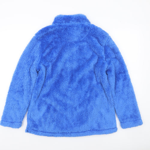 TIGI Women Blue Fleece Henley Pullover Sweatshirt Size 10/12