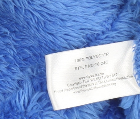 TIGI Women Blue Fleece Henley Pullover Sweatshirt Size 10/12