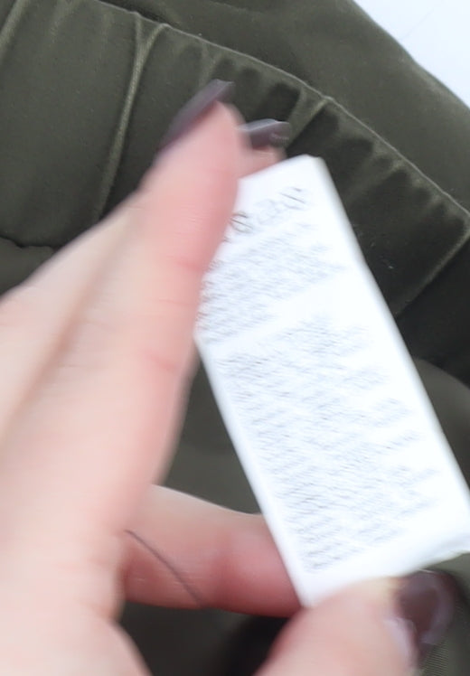 River Island Womens Green Bomber Jacket Size 12 Full Zip Casual