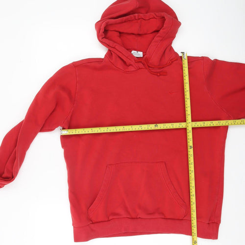 Nike Women's Red Pullover Hoodie XL Cotton Blend Casual Sweatshirt
