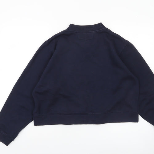 Diadora Women's Navy Blue V-Neck Pullover Sweatshirt Size 14
