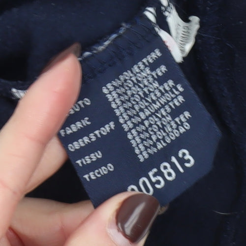 Diadora Women's Navy Blue V-Neck Pullover Sweatshirt Size 14