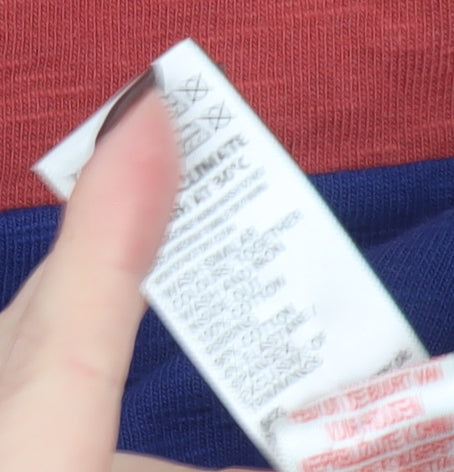 Marks and Spencer Boys Blue Colourblock Long Sleeve T-Shirt 13-14 Years