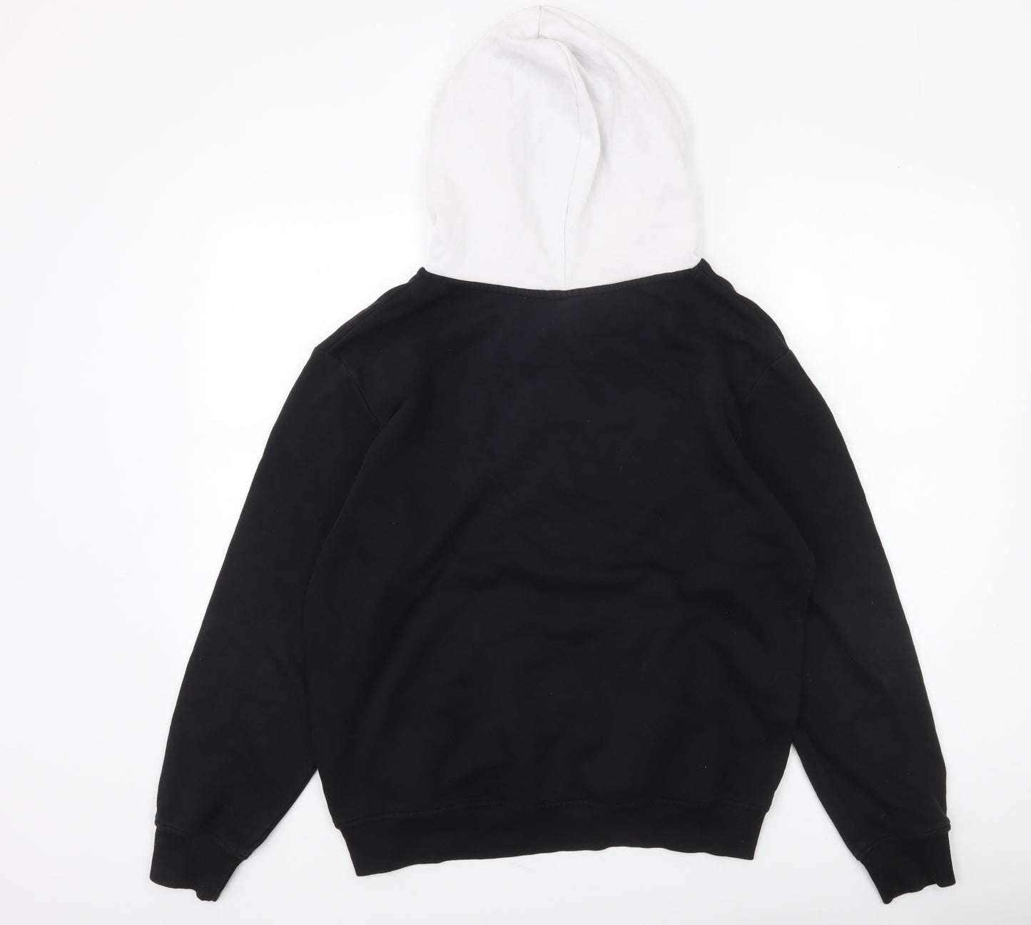 H&M Boys Black and White Pullover Hoodie Size 16 Years Cotton Blend