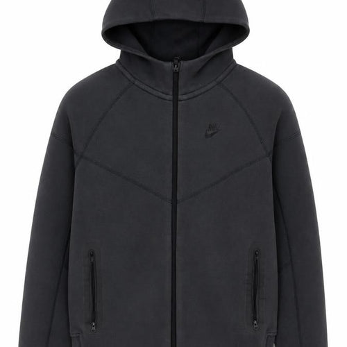 Nike Boys Grey Full Zip Hoodie Size 13-15 Years Fleece Lined
