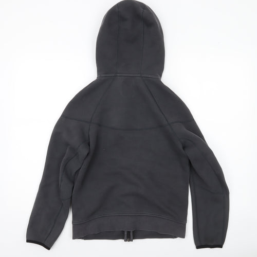 Nike Boys Grey Full Zip Hoodie Size 13-15 Years Fleece Lined