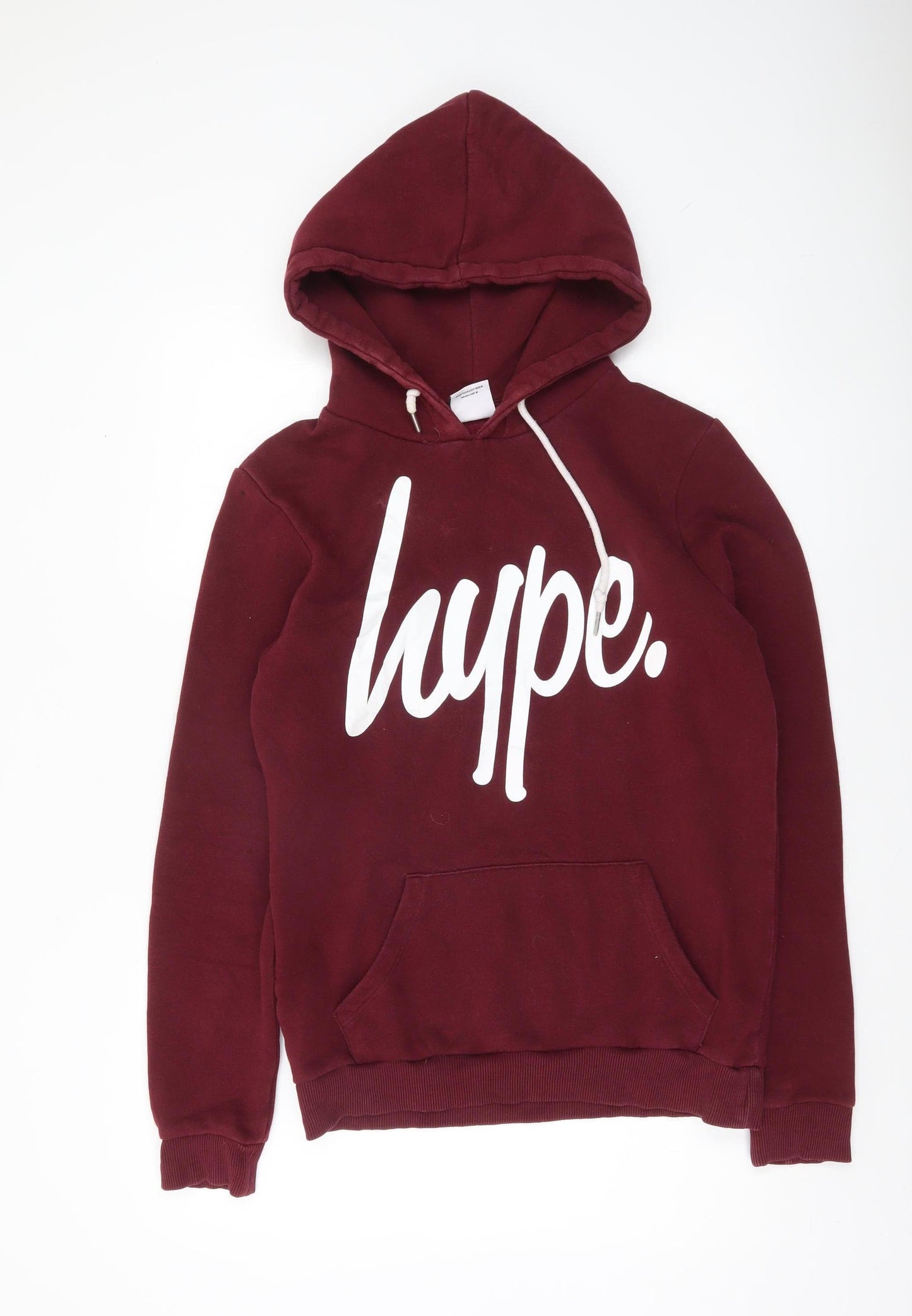 Hype Men's Red Pullover Hoodie Small Logo Graphic Print