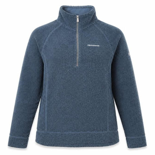 Craghoppers Women Blue 1/2 Zip Fleece Pullover Size S Outdoor Sweatshirt