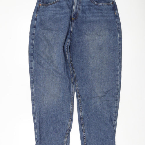 ASOS Design Women's Blue Mom Jeans Size 12 High Rise 100% Cotton