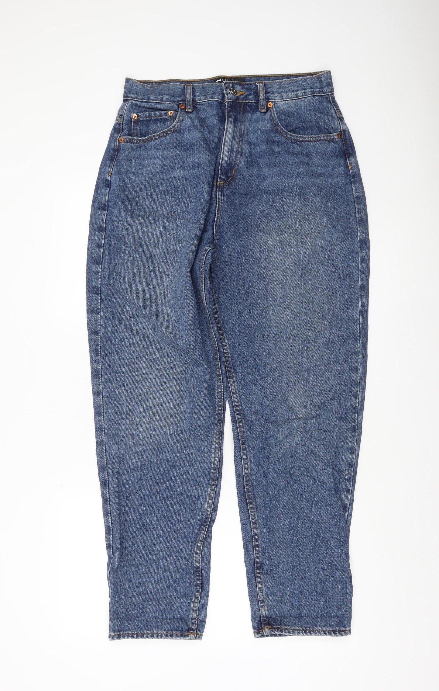 ASOS Design Women's Blue Mom Jeans Size 12 High Rise 100% Cotton