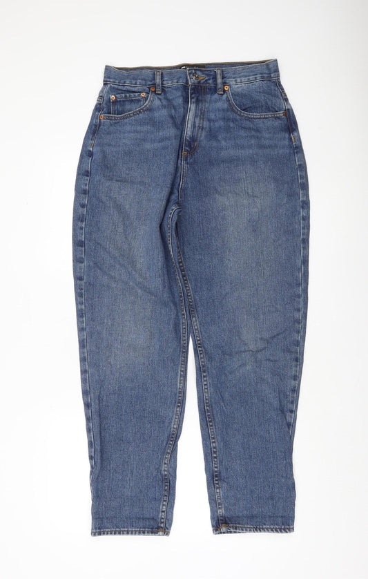 ASOS Design Women's Blue Mom Jeans Size 12 High Rise 100% Cotton