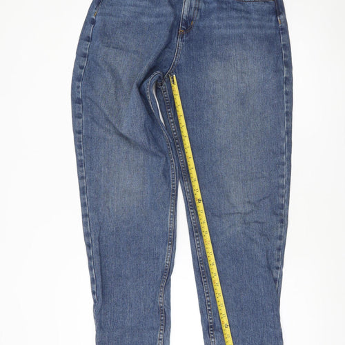 ASOS Design Women's Blue Mom Jeans Size 12 High Rise 100% Cotton