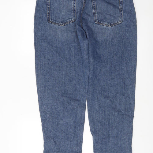ASOS Design Women's Blue Mom Jeans Size 12 High Rise 100% Cotton