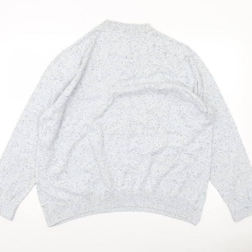 CODE Mens Grey 2XL Henley Knit Jumper Long Sleeve Casual